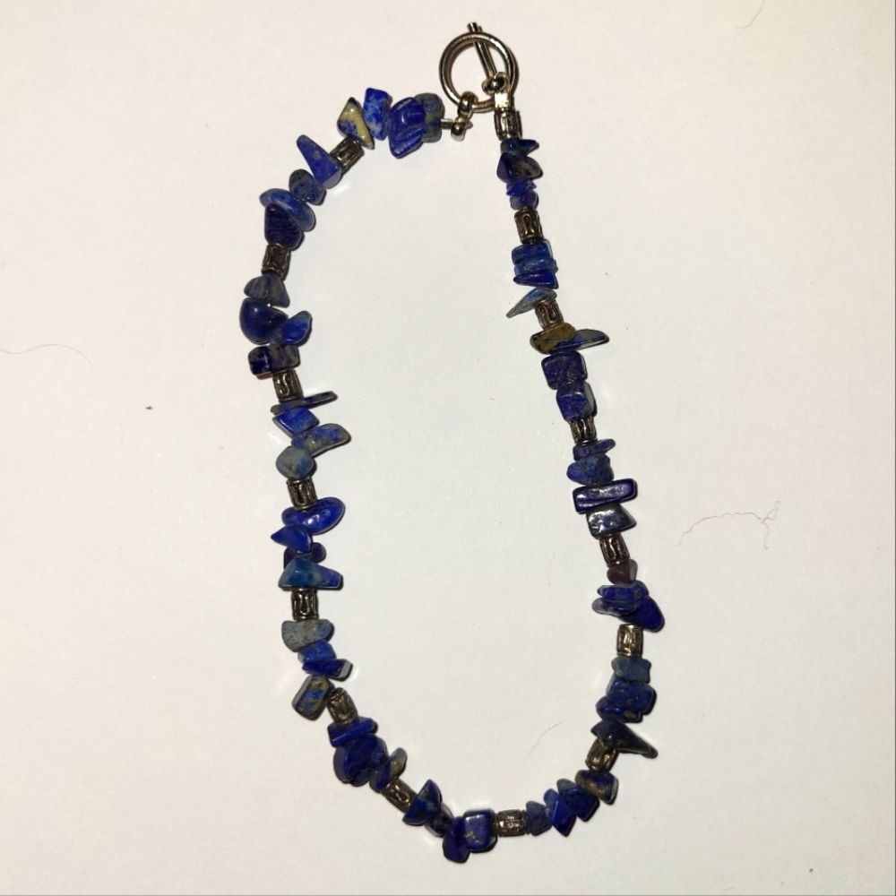 Vintage Genuine Lapis Lazulli Necklace 11"